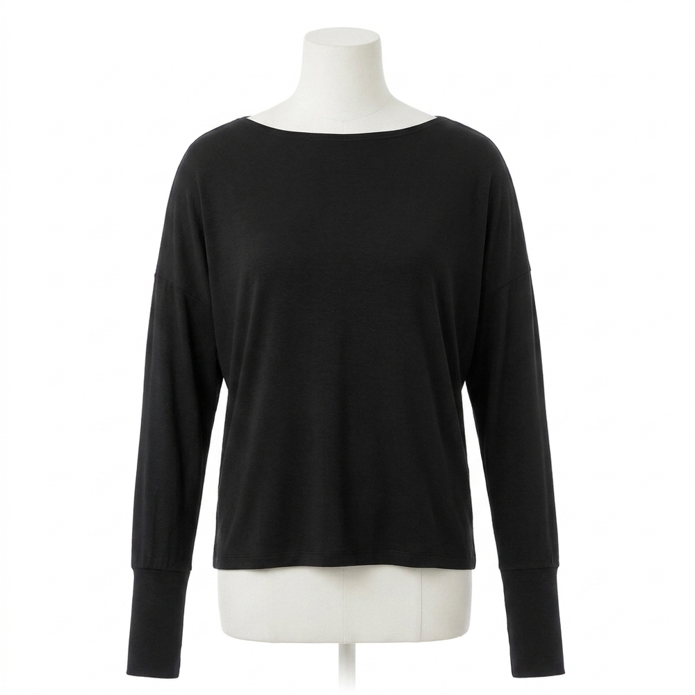 NEW ENZA COSTA jersey dolman top in black enza costa